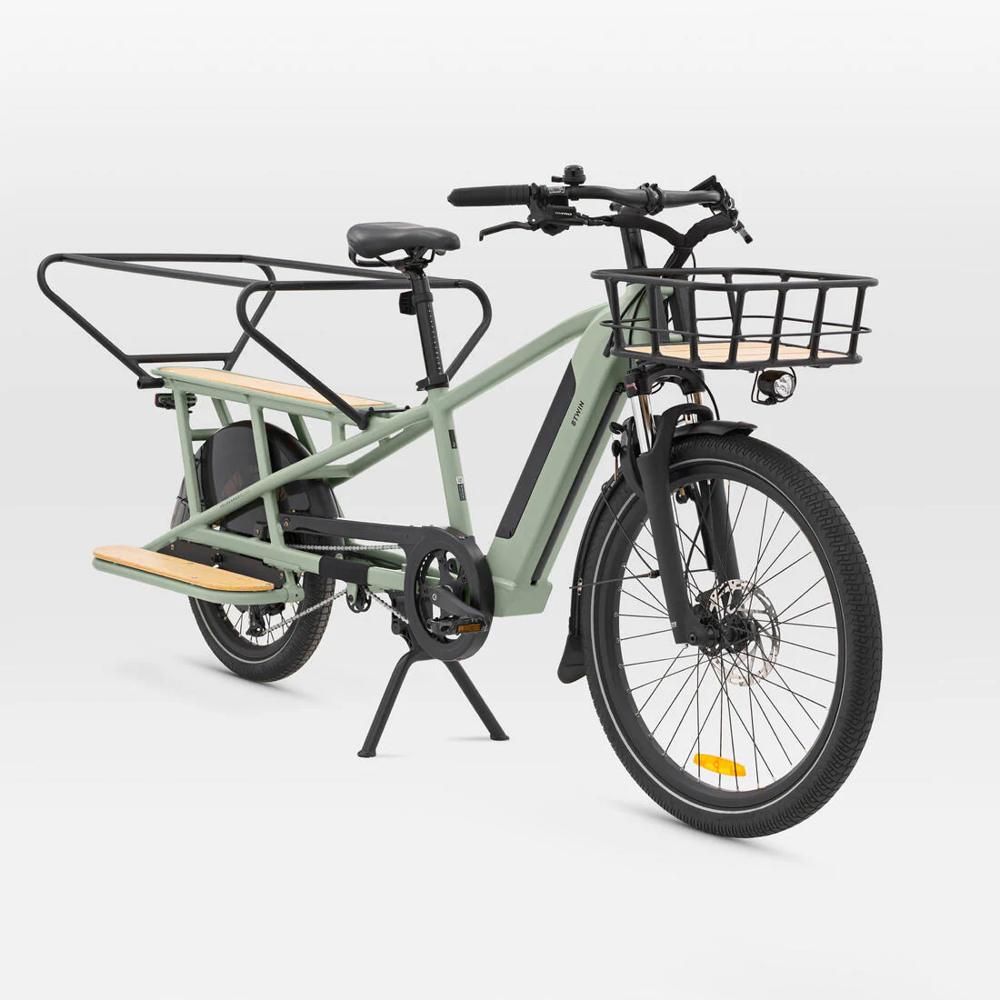 Cargo bike Longtail eléctrica de carga trasera verde claro R500E Longtail - Image 12