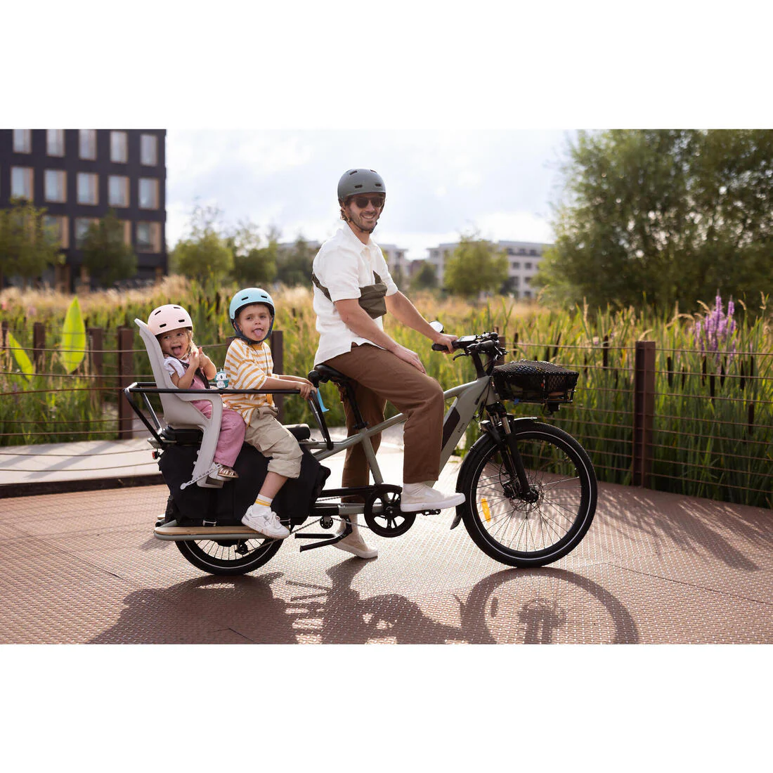 Cargo bike Longtail eléctrica de carga trasera verde claro R500E Longtail - Image 23