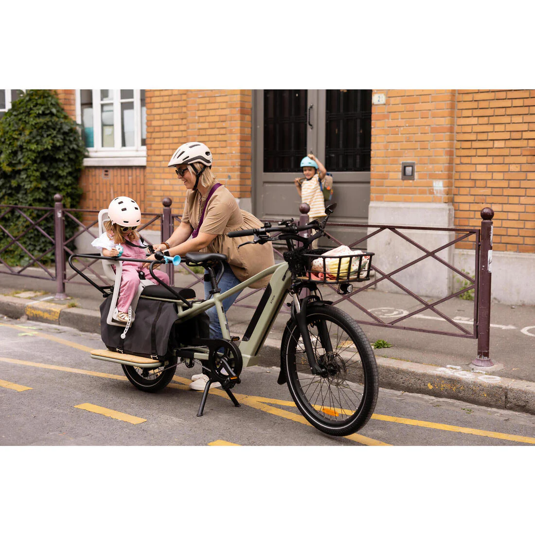 Cargo bike Longtail eléctrica de carga trasera verde claro R500E Longtail - Image 25