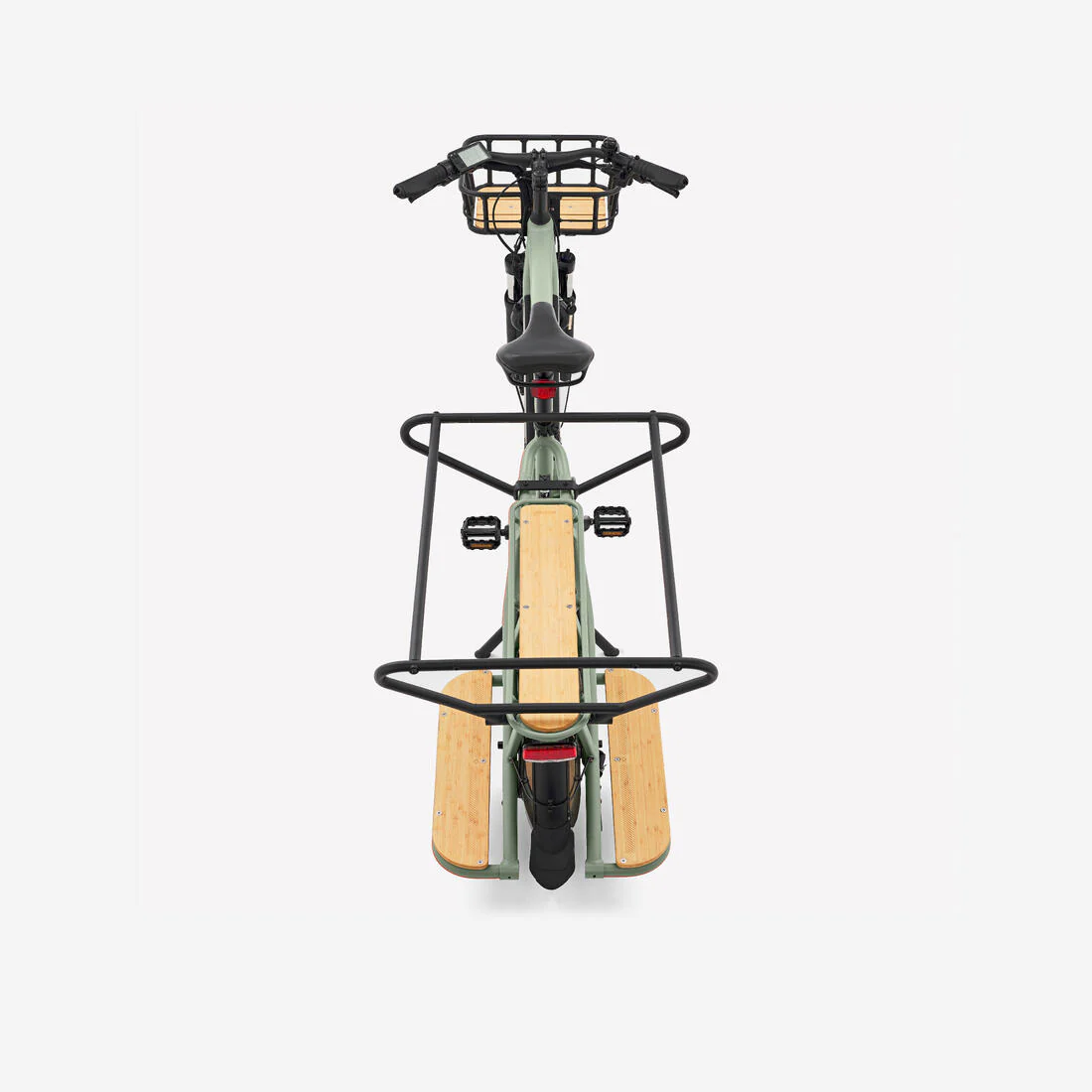 Cargo bike Longtail eléctrica de carga trasera verde claro R500E Longtail - Image 3