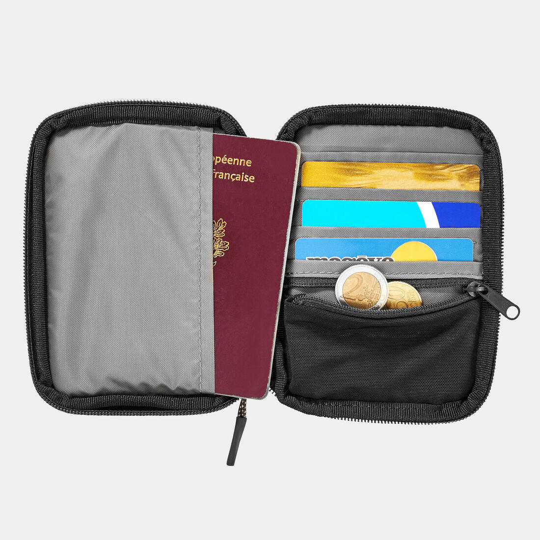 Cartera "Organizer" de trekking viaje - TRAVEL CH negro - Image 4