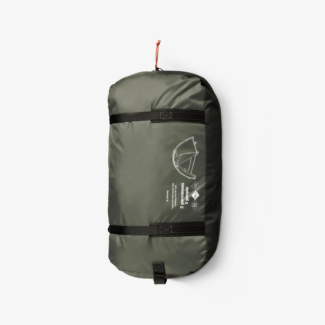 Casa de campaña de trekking tipo domo de 3 personas MT500 - Image 3