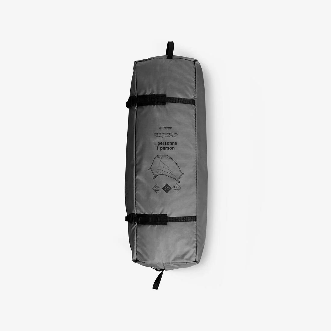 Casa de campaña tipo domo de trekking con autosujeción para 1 persona MT900 - Image 2