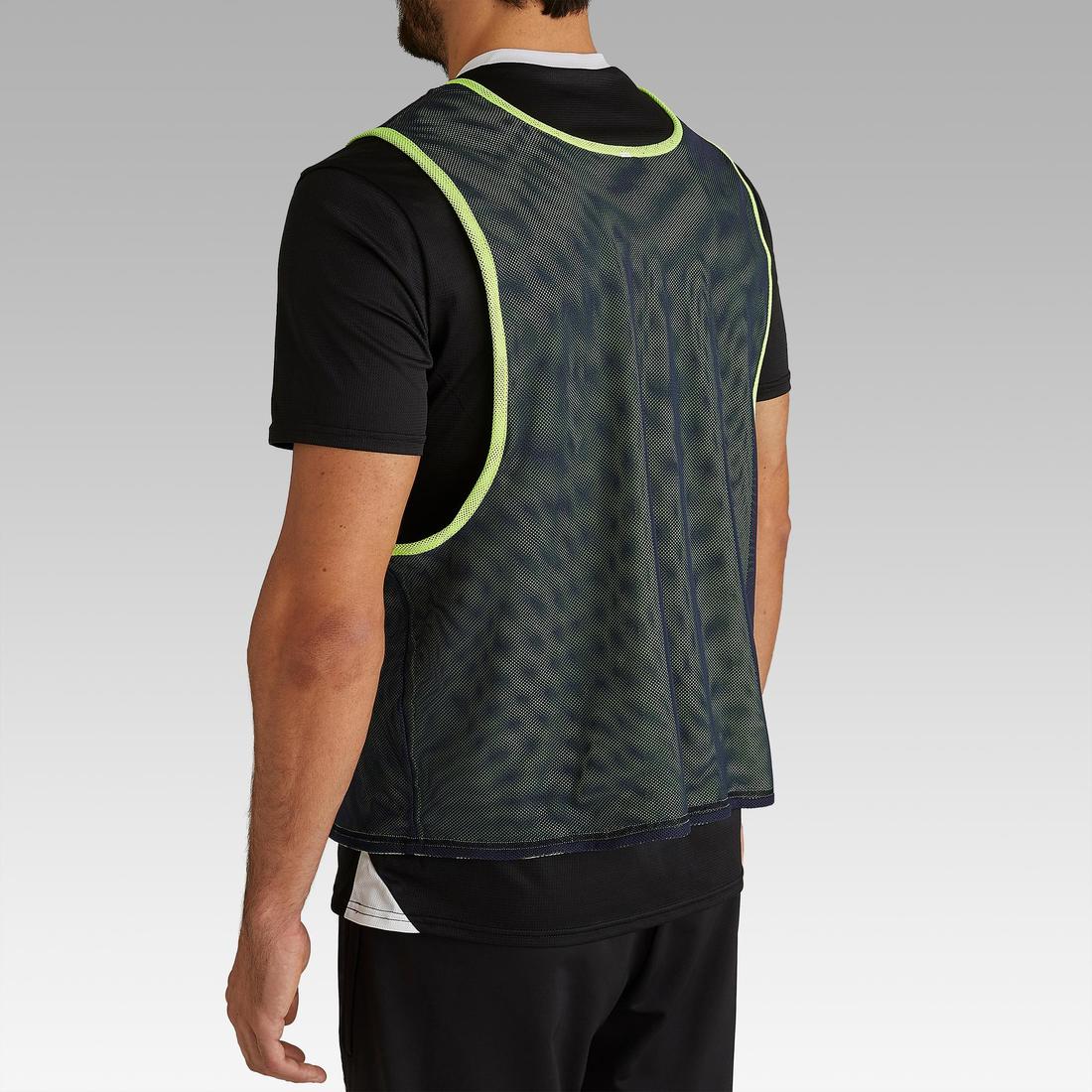 Casaca Fútbol Reversible adulto amarillo azul - Image 10