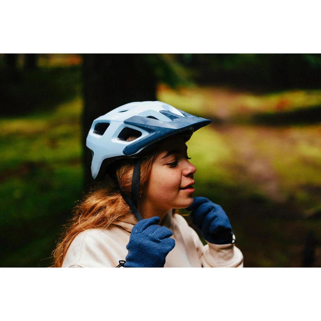 Casco de ciclismo caqui para niños Explore 500 - Image 17