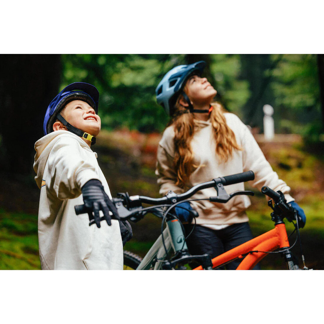 Casco de ciclismo caqui para niños Explore 500 - Image 18