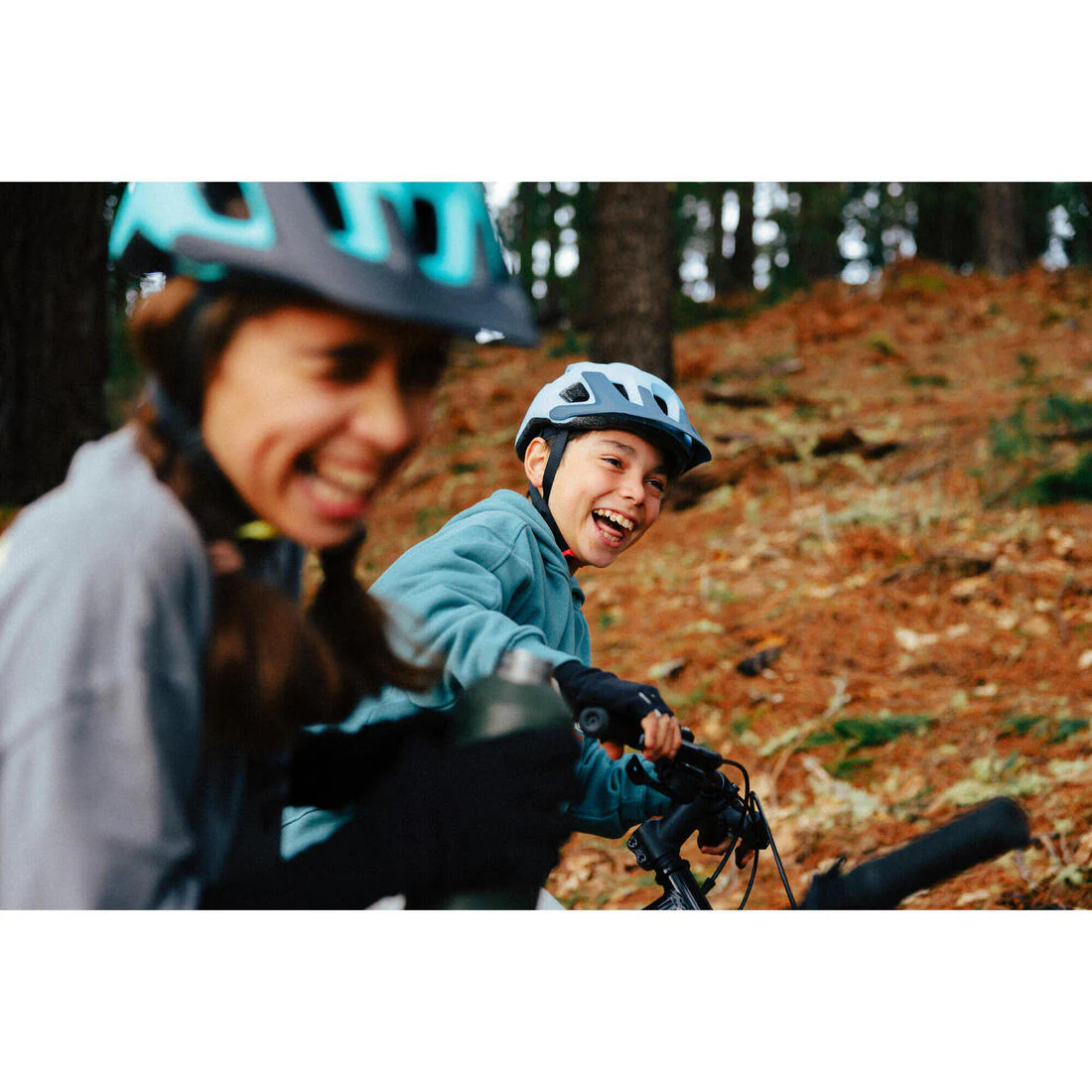 Casco de ciclismo caqui para niños Explore 500 - Image 21