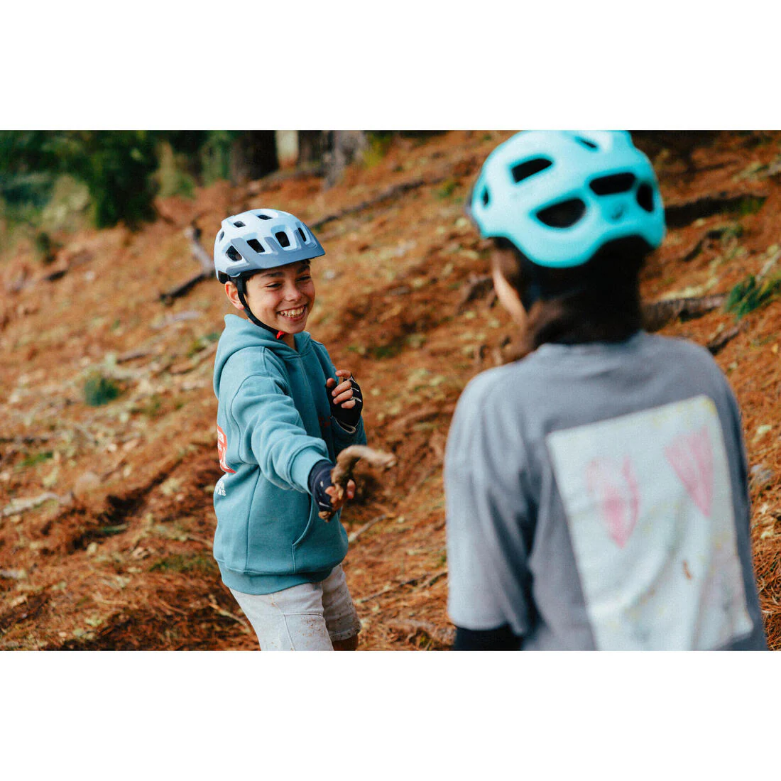 Casco de ciclismo caqui para niños Explore 500 - Image 22