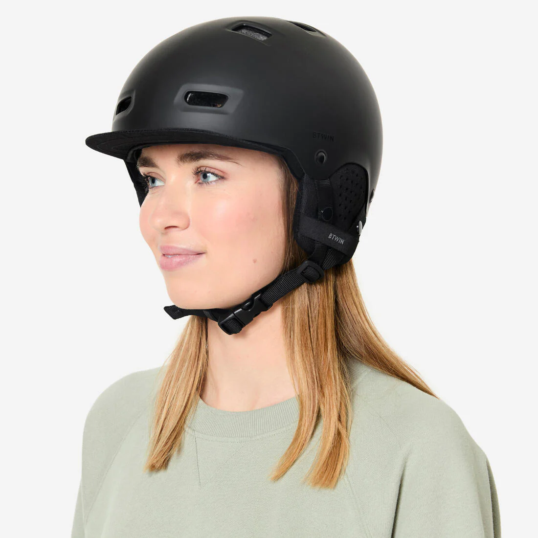 Casco de ciclismo urbano tipo bowl negro 500 - Image 3