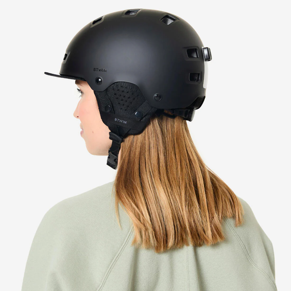 Casco de ciclismo urbano tipo bowl negro 500 - Image 4