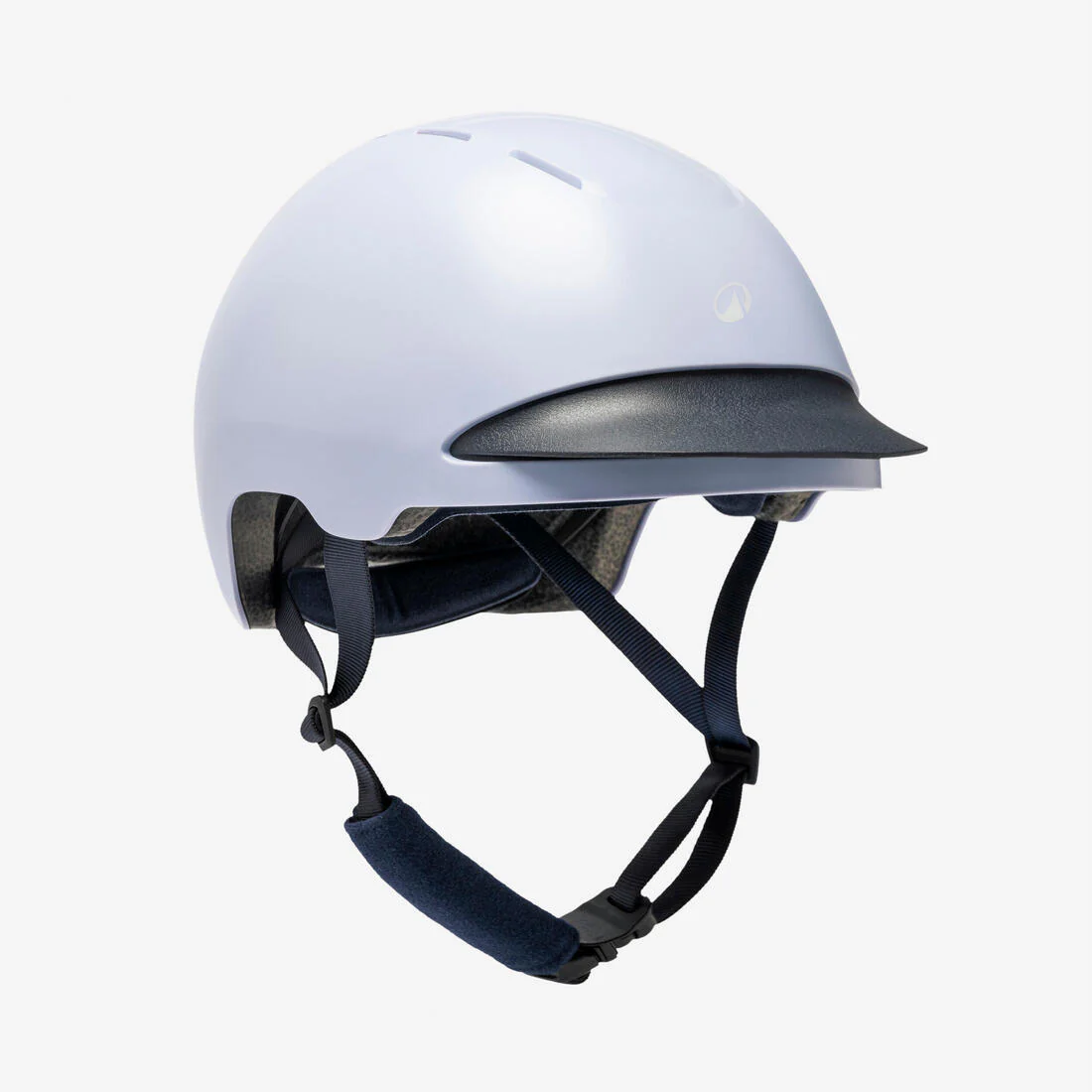 Casco de equitación azul cosmo con morado claro para adultos y niños CH100 - Image 2