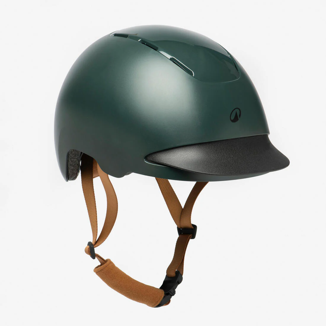 Casco de equitación azul cosmo con morado claro para adultos y niños CH100 - Image 3