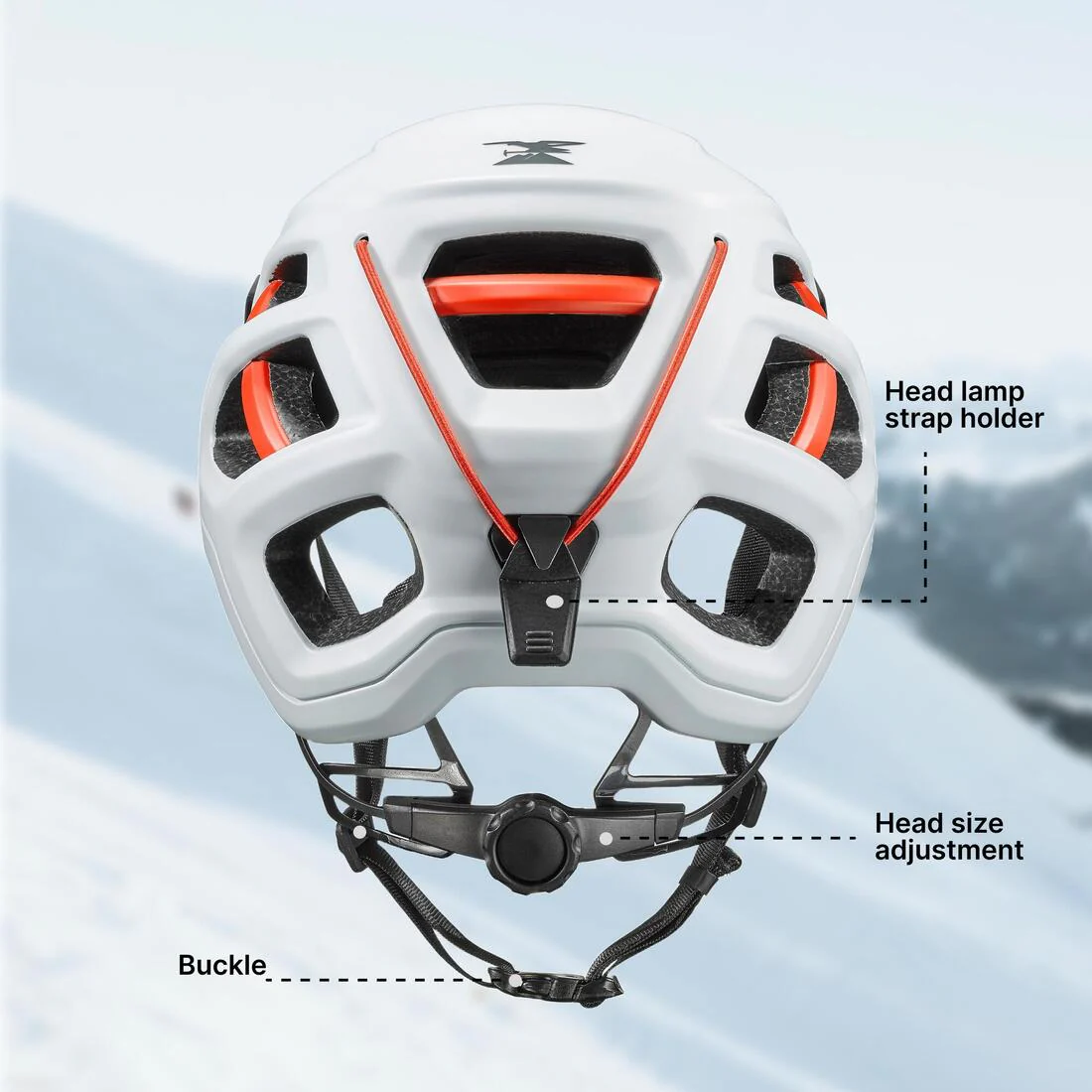 Casco de escalada y alpinismo - blanco / rojo Edge - Image 4