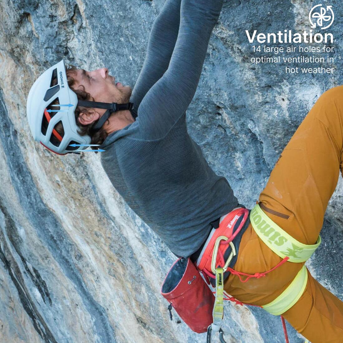 Casco de escalada y alpinismo - blanco / rojo Edge - Image 8