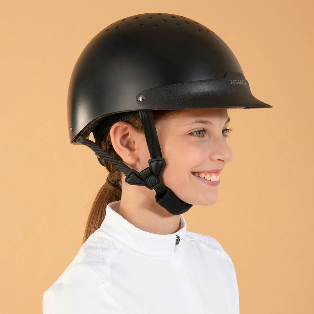 Casco Equitación 100 Negro - Image 8