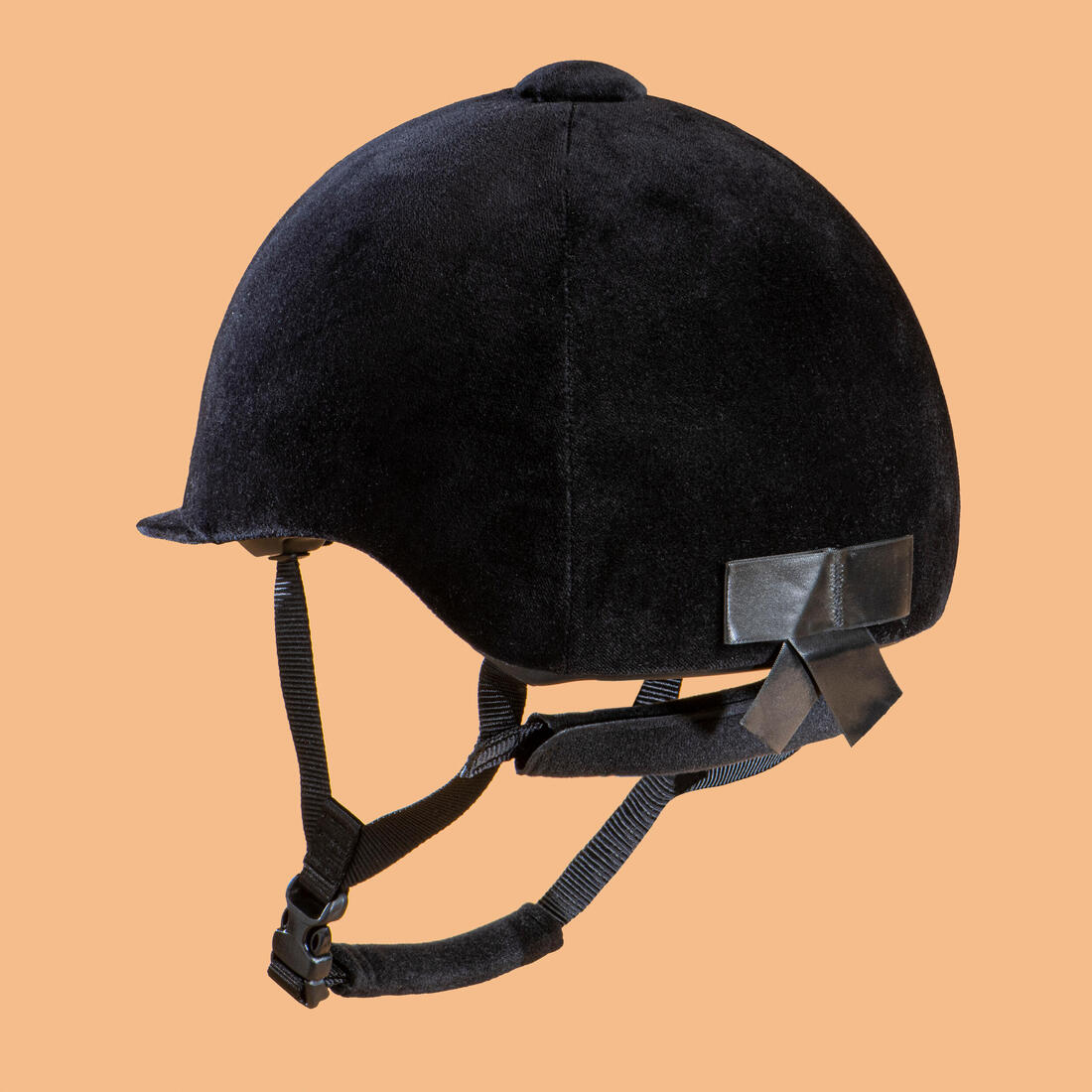 Casco Equitación 140 Negro Terciopelo