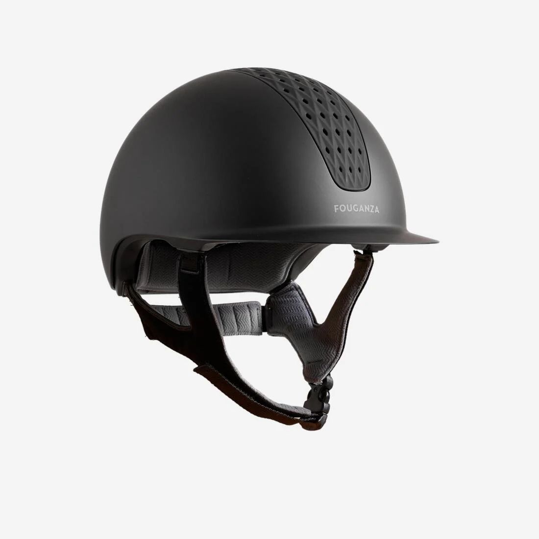 Casco Equitación Adulto Niños Negro Mate 520