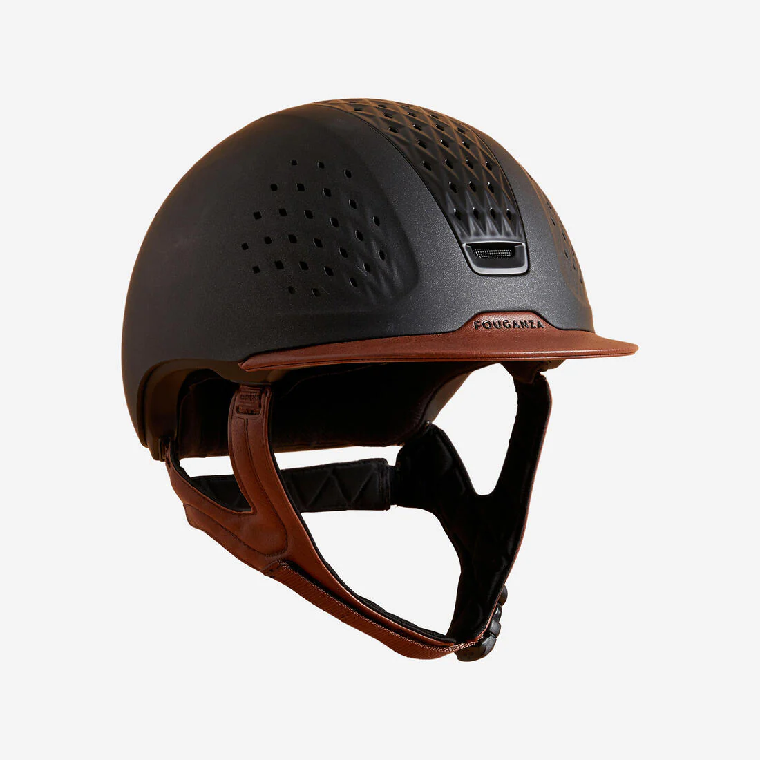 Casco Equitación Adultos/Niños Marrón/Negro + Bolsa 900