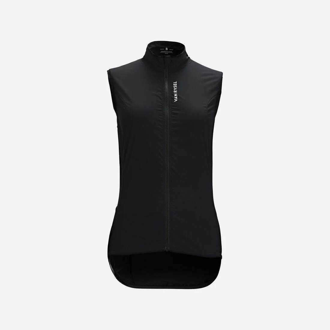 Chaleco Ciclismo Carretera Ultralight Mujer Negro Rompevientos