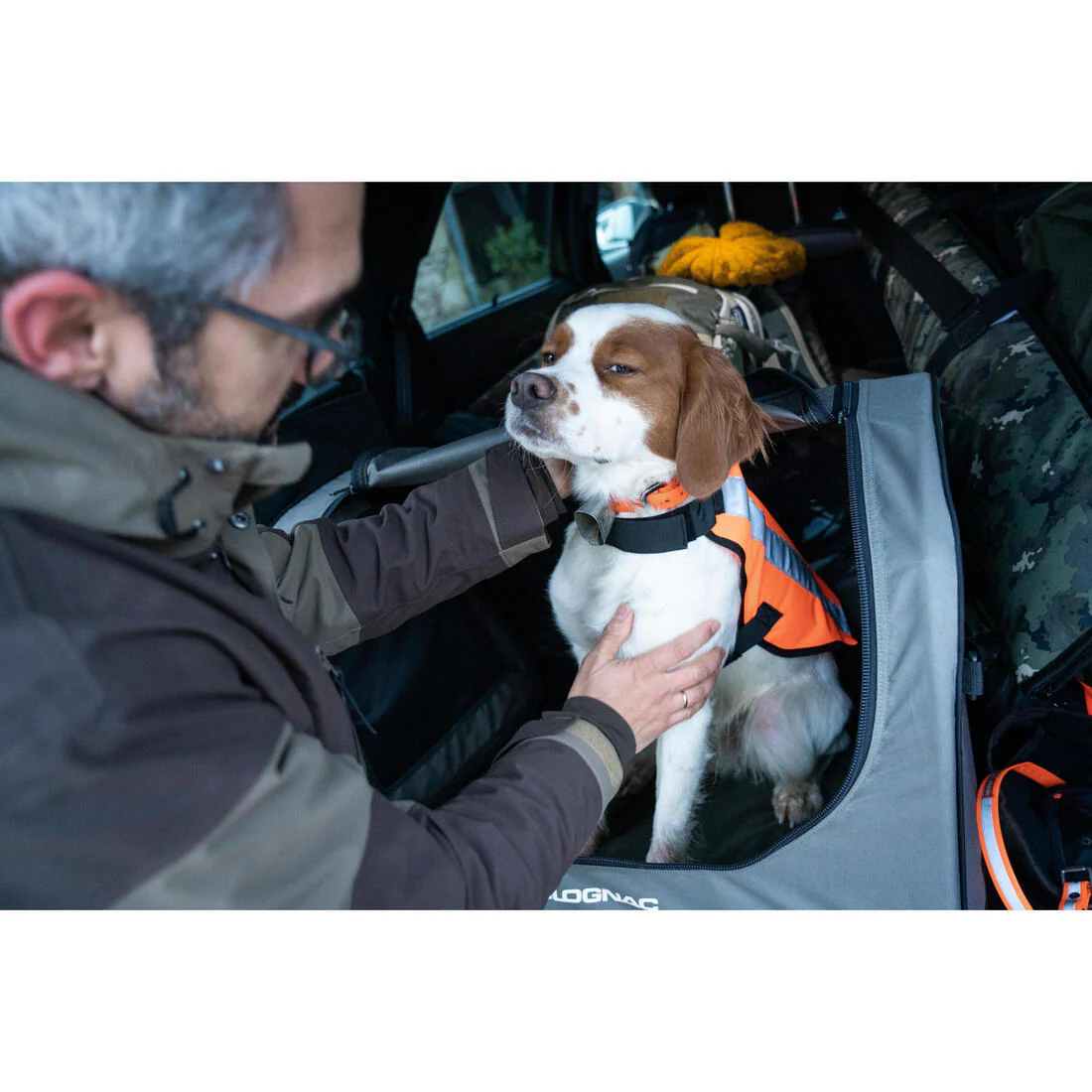 Chaleco de caza naranja para perro Solognac 100 - Image 12