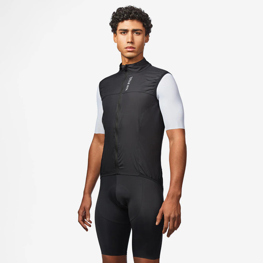 Chaleco de ciclismo de carretera ultraligero y sin mangas negro para hombre 500 - Image 2