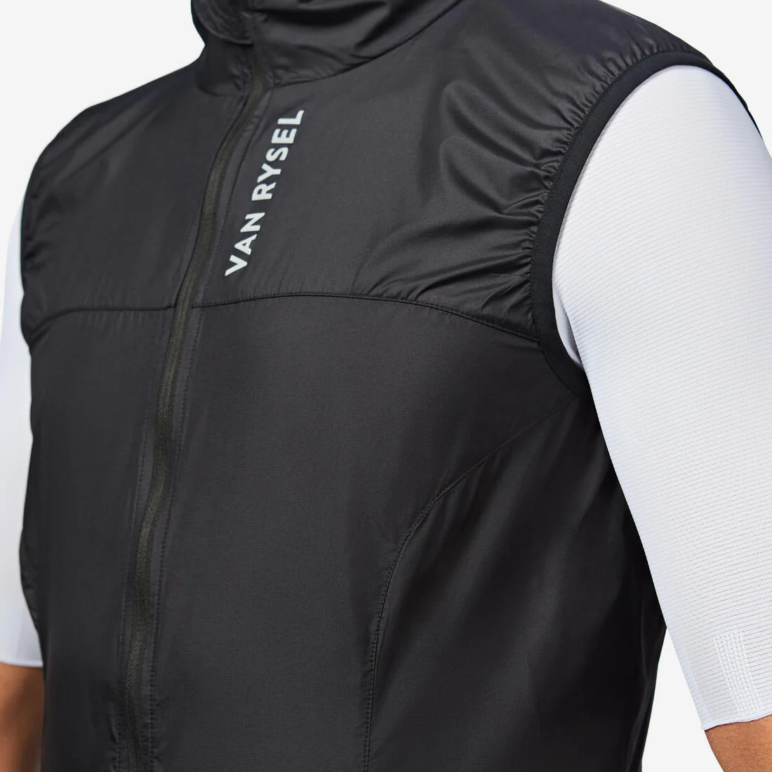 Chaleco de ciclismo de carretera ultraligero y sin mangas negro para hombre 500 - Image 6
