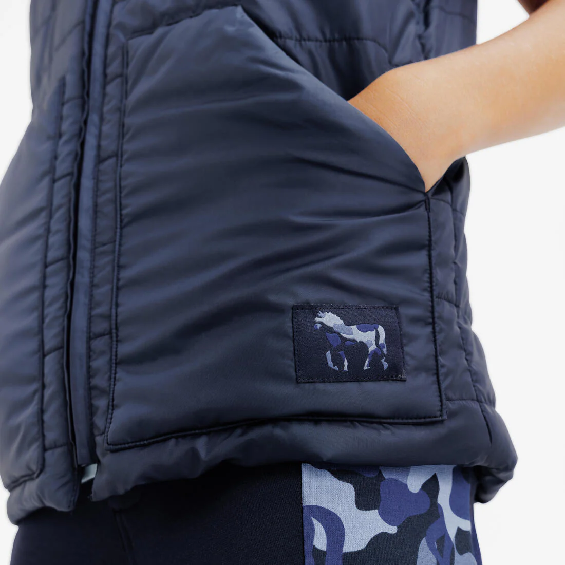 Chaleco de equitación de plumas azul con para niños Magic - Image 5