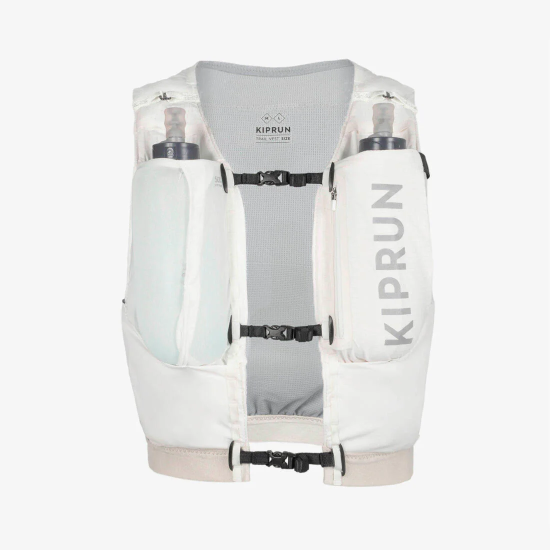 Chaleco de trail running de competencia con portabotellas blanco unisex Kiprun - Image 4