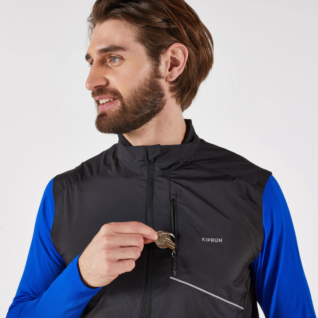 Chaleco rompevientos de running Hombre - KIPRUN Run 500 Negro - Image 15
