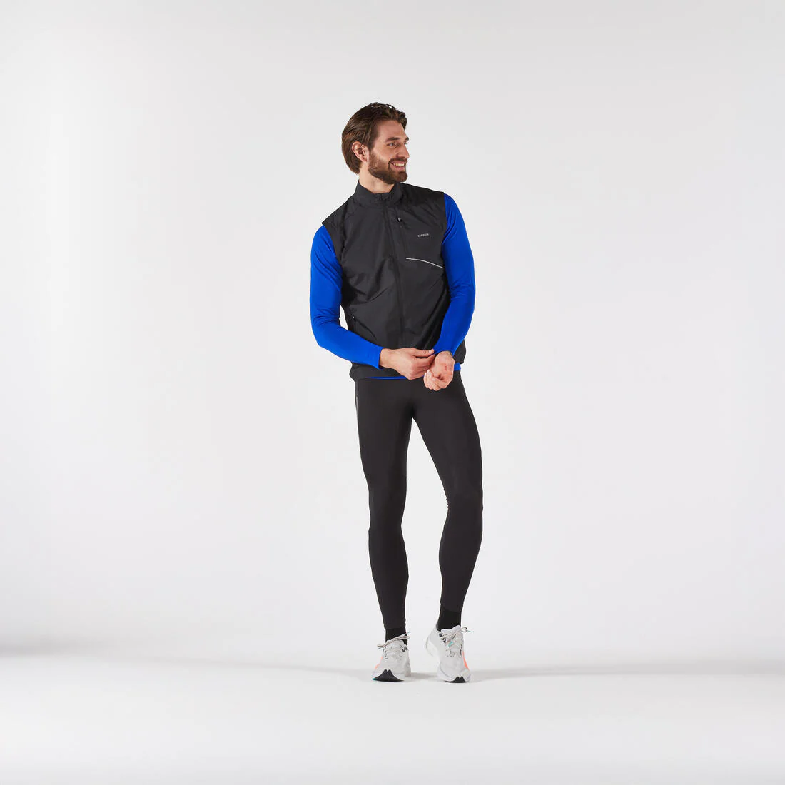 Chaleco rompevientos de running Hombre - KIPRUN Run 500 Negro - Image 3