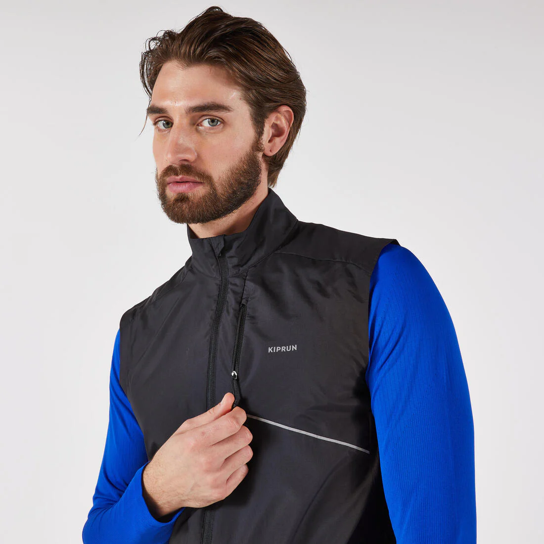 Chaleco rompevientos de running Hombre - KIPRUN Run 500 Negro - Image 9