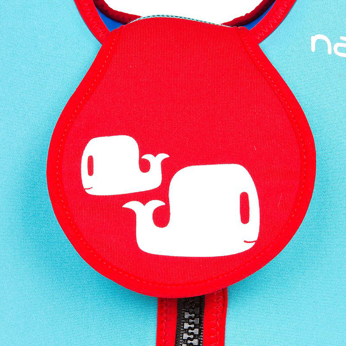 Chaleco salvavidas de natación de espuma azul con rojo - Image 2