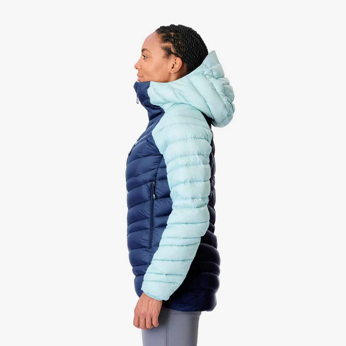 Chamarra acolchada Plumón Alpinismo Mujer - Azul marino/azul ártico - Image 3
