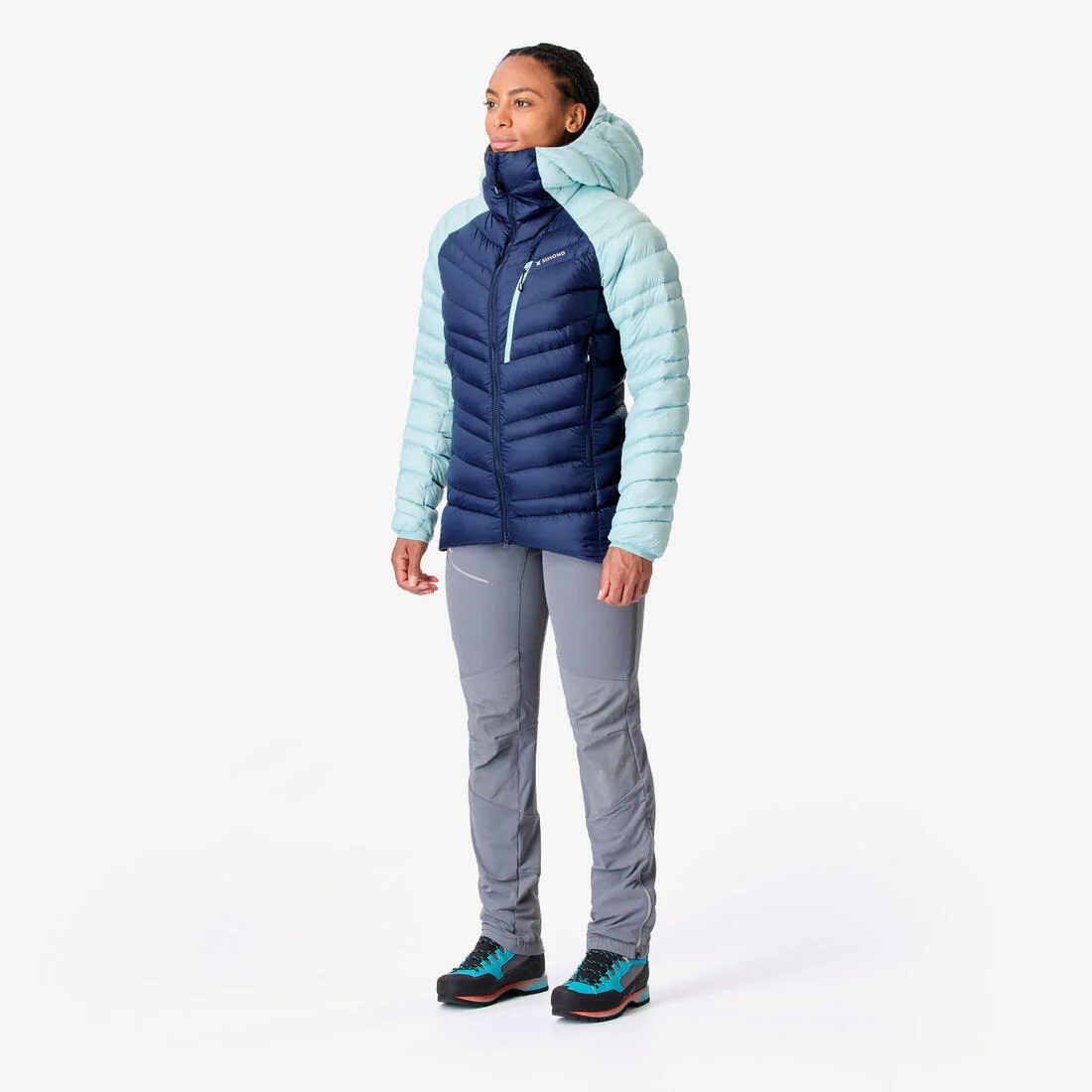 Chamarra acolchada Plumón Alpinismo Mujer - Azul marino/azul ártico - Image 8