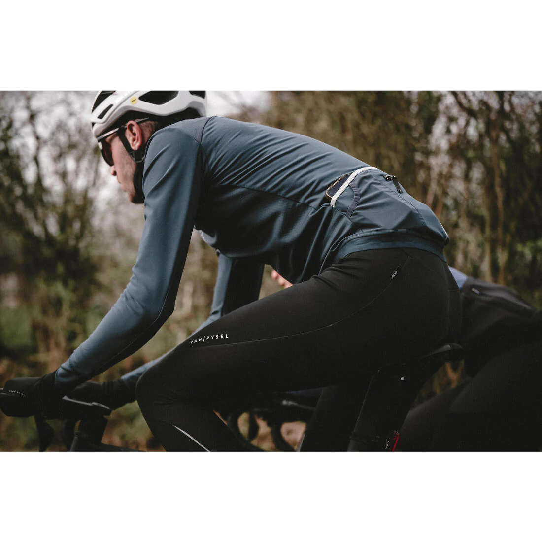Chamarra de ciclismo de carretera verde esmeralda para hombre Racer 2 - Image 16
