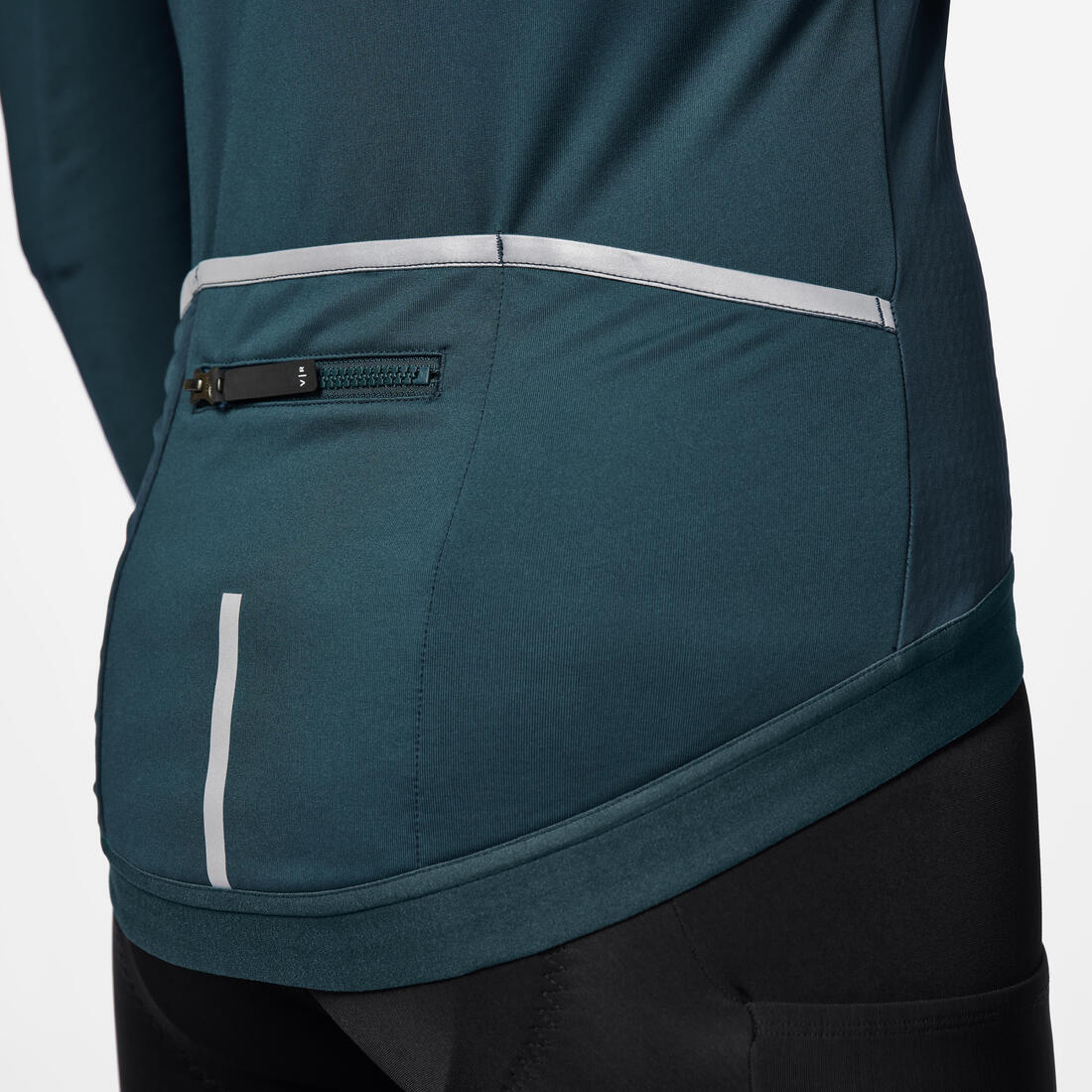 Chamarra de ciclismo de carretera verde esmeralda para hombre Racer 2 - Image 3