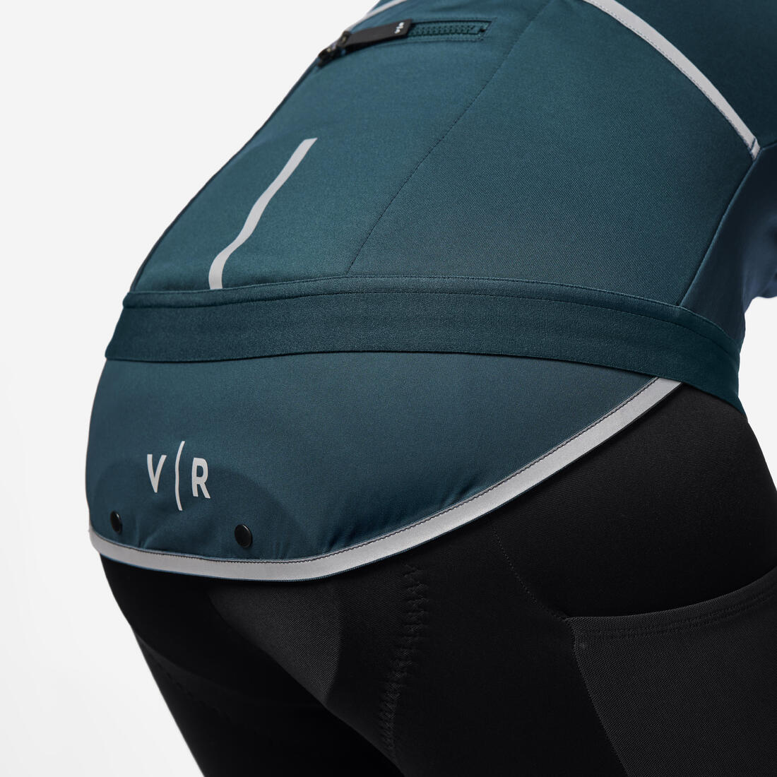 Chamarra de ciclismo de carretera verde esmeralda para hombre Racer 2 - Image 5