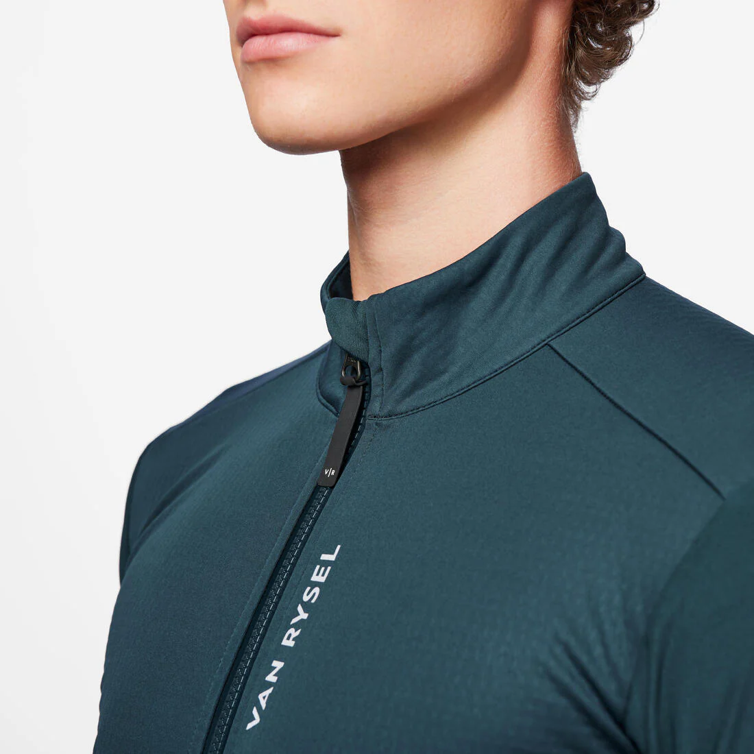 Chamarra de ciclismo de carretera verde esmeralda para hombre Racer 2 - Image 7
