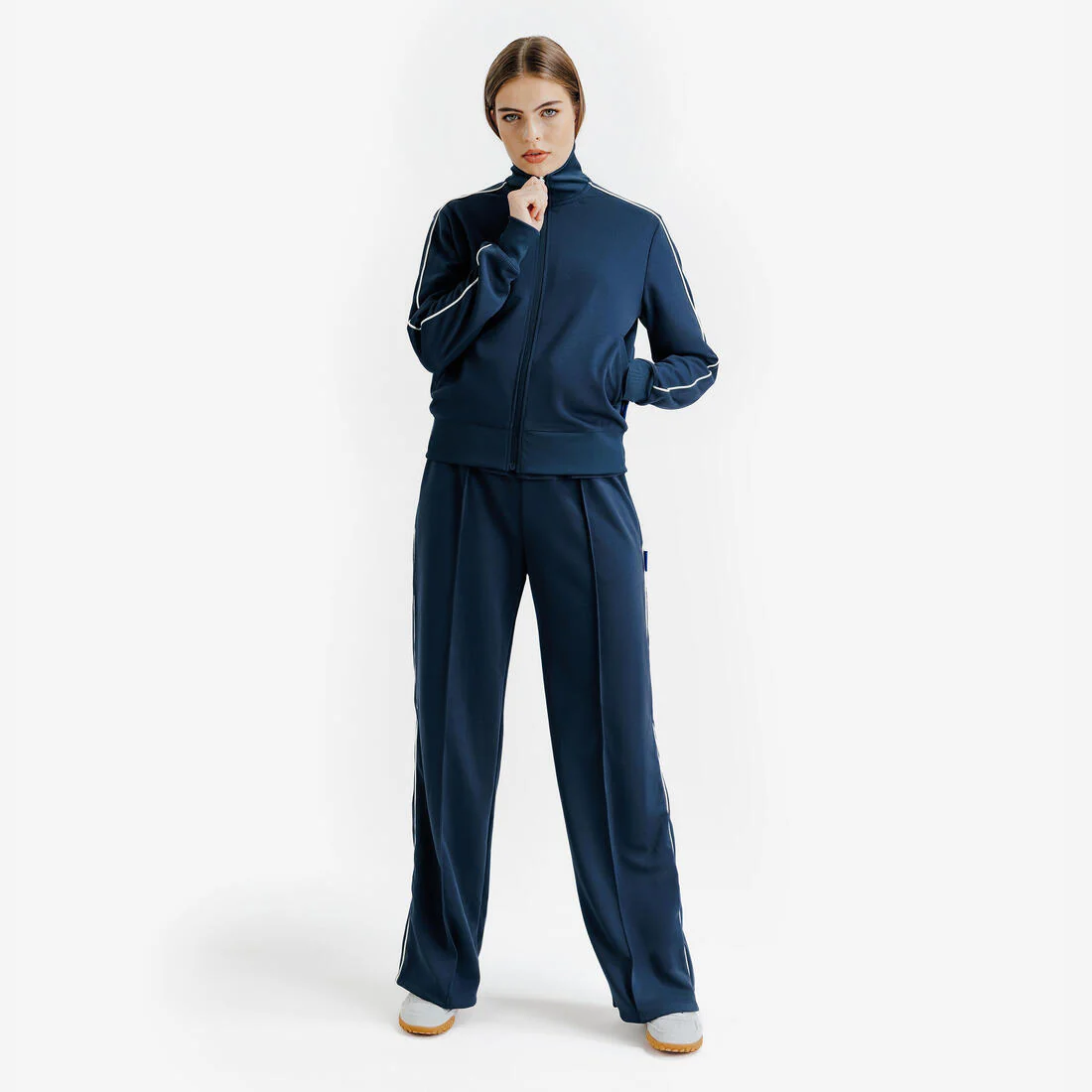 Chamarra de conjunto deportivo azul marino para mujer Heritage - Image 2