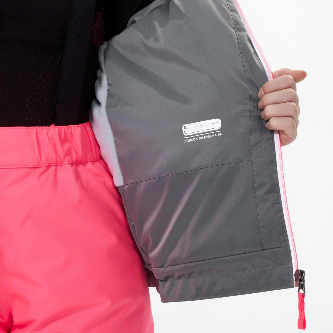 CHAMARRA DE ESQUÍ NIÑOS CÁLIDA E IMPERMEABLE - 100 GRIS - Image 6