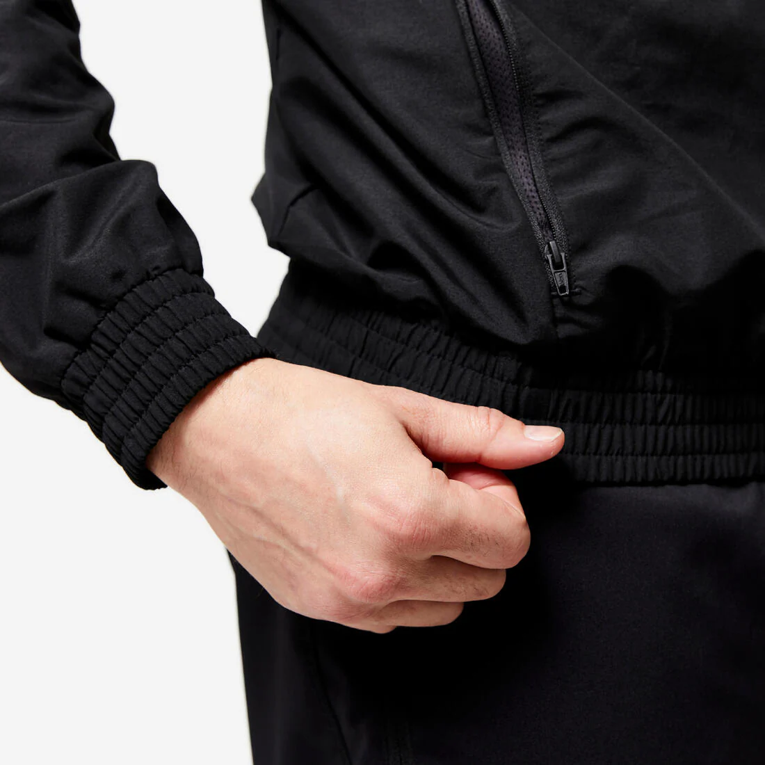 Chamarra de fitness transpirable estándar negra para hombre - Image 8