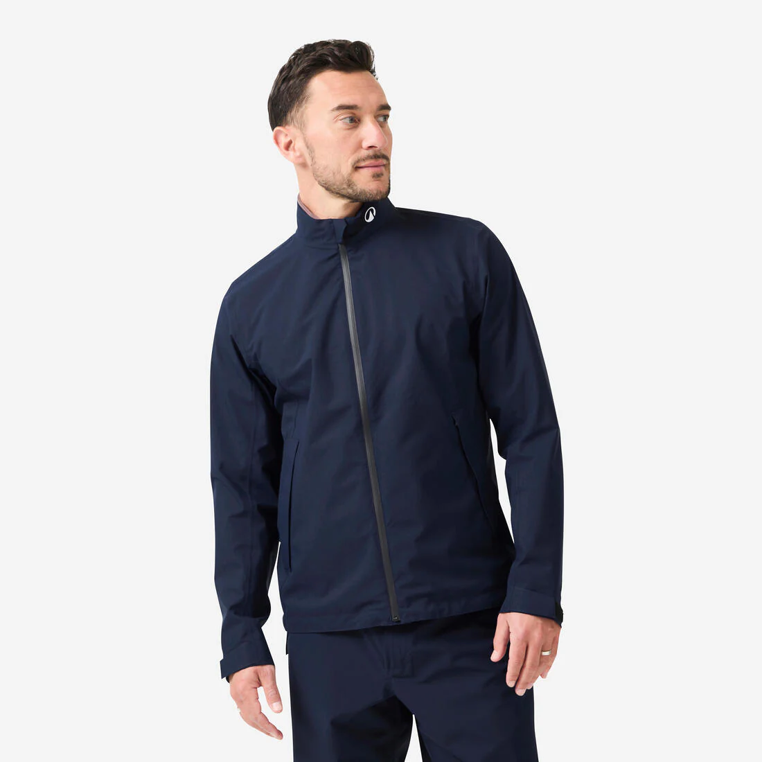 Chamarra de golf impermeable azul marino para hombre RW500