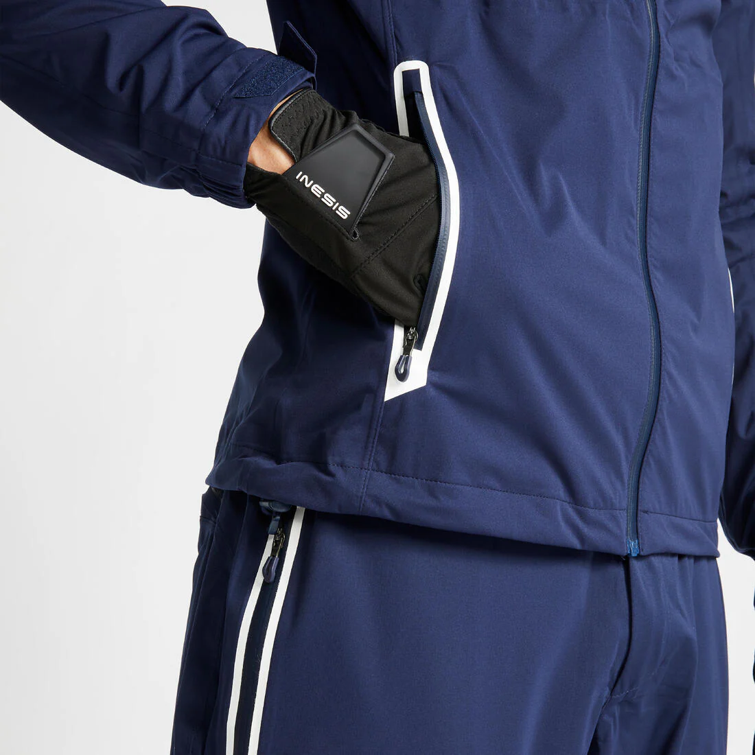 Chamarra de Golf RW500 Hombre Azul Marino Impermeable Lluvia - Image 3