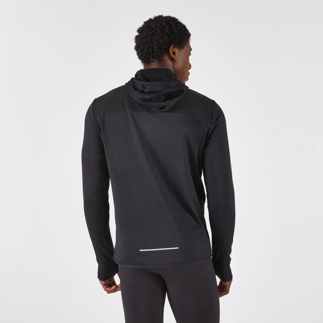 Chamarra de running cálida negra para hombre Kiprun Run 100 Warm - Image 2