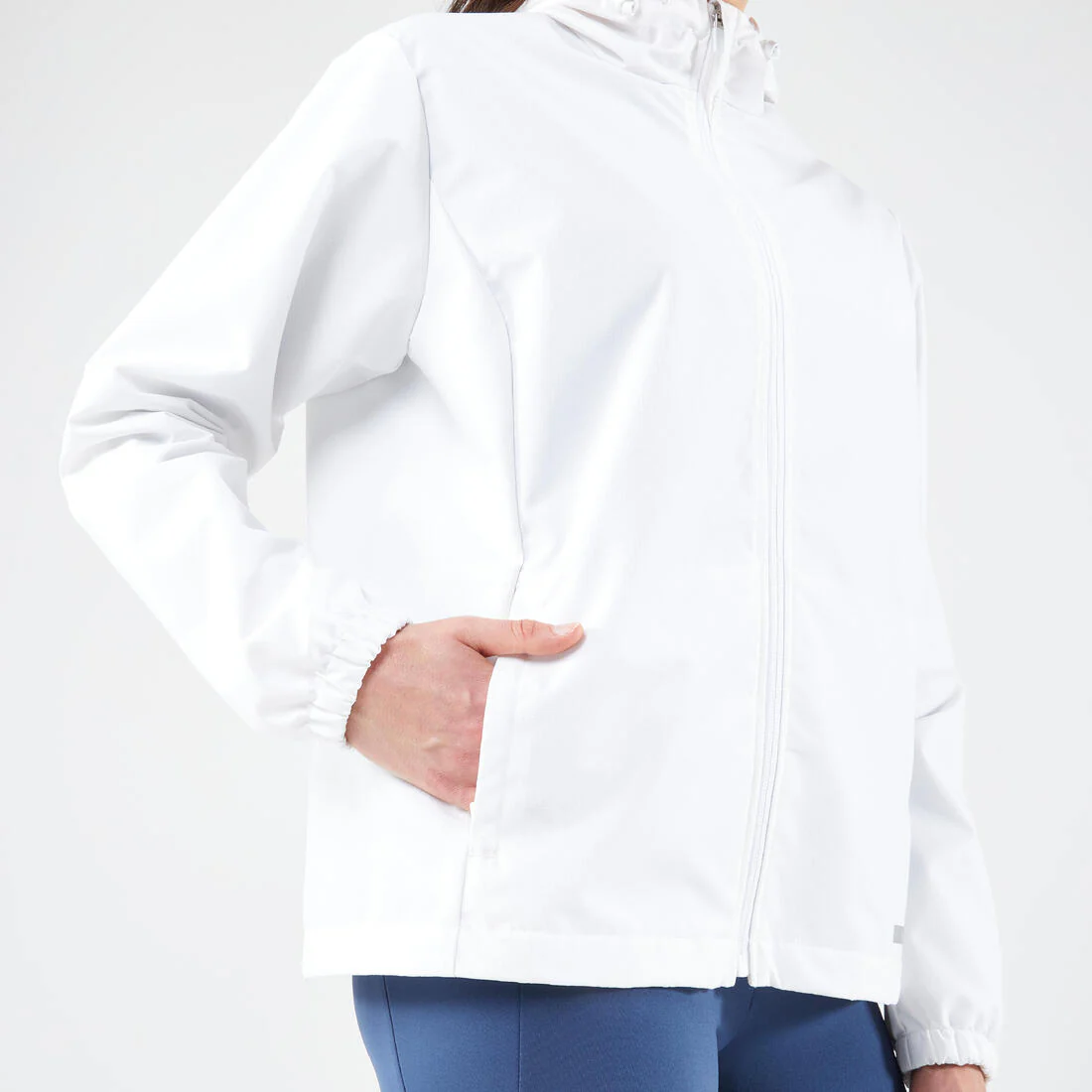 Chamarra de running impermeable blanca para mujer Kiprun Run 100 - Image 7