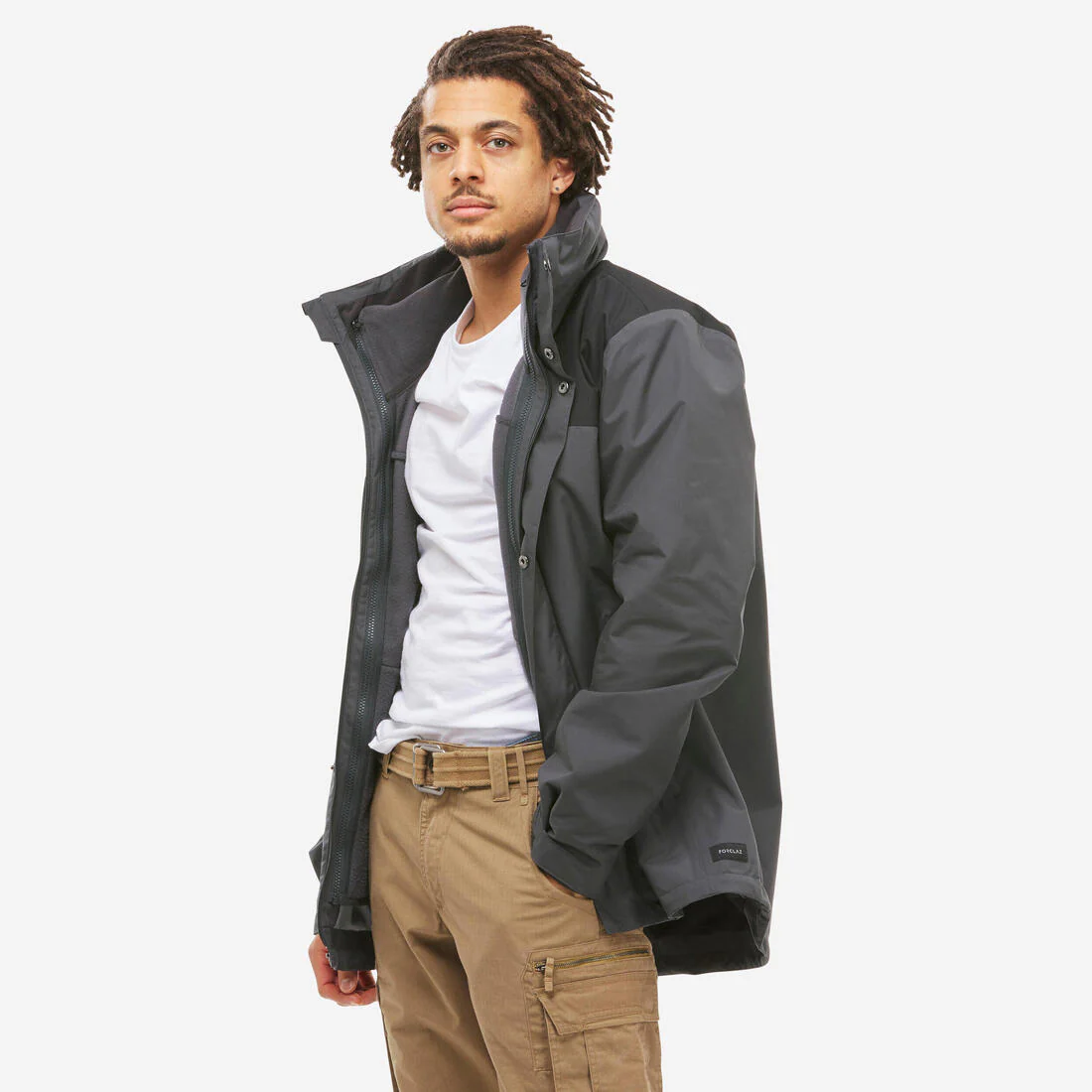 Chamarra de senderismo 3 en 1 impermeable hasta 0 °C para hombre NH100 - Image 64