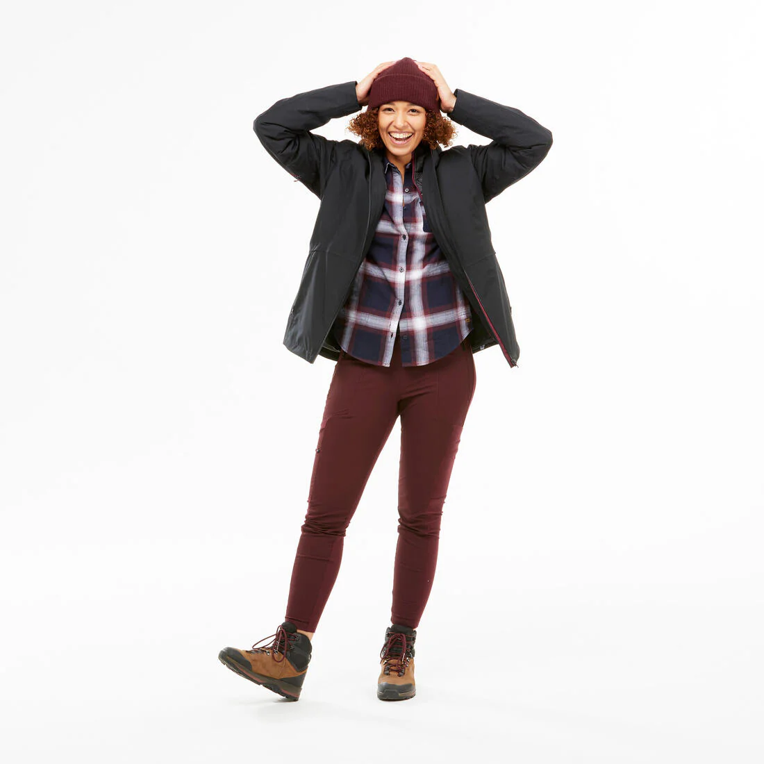 Chamarra de senderismo 3 en 1 impermeable hasta -10 °C para mujer SH500 - Image 36