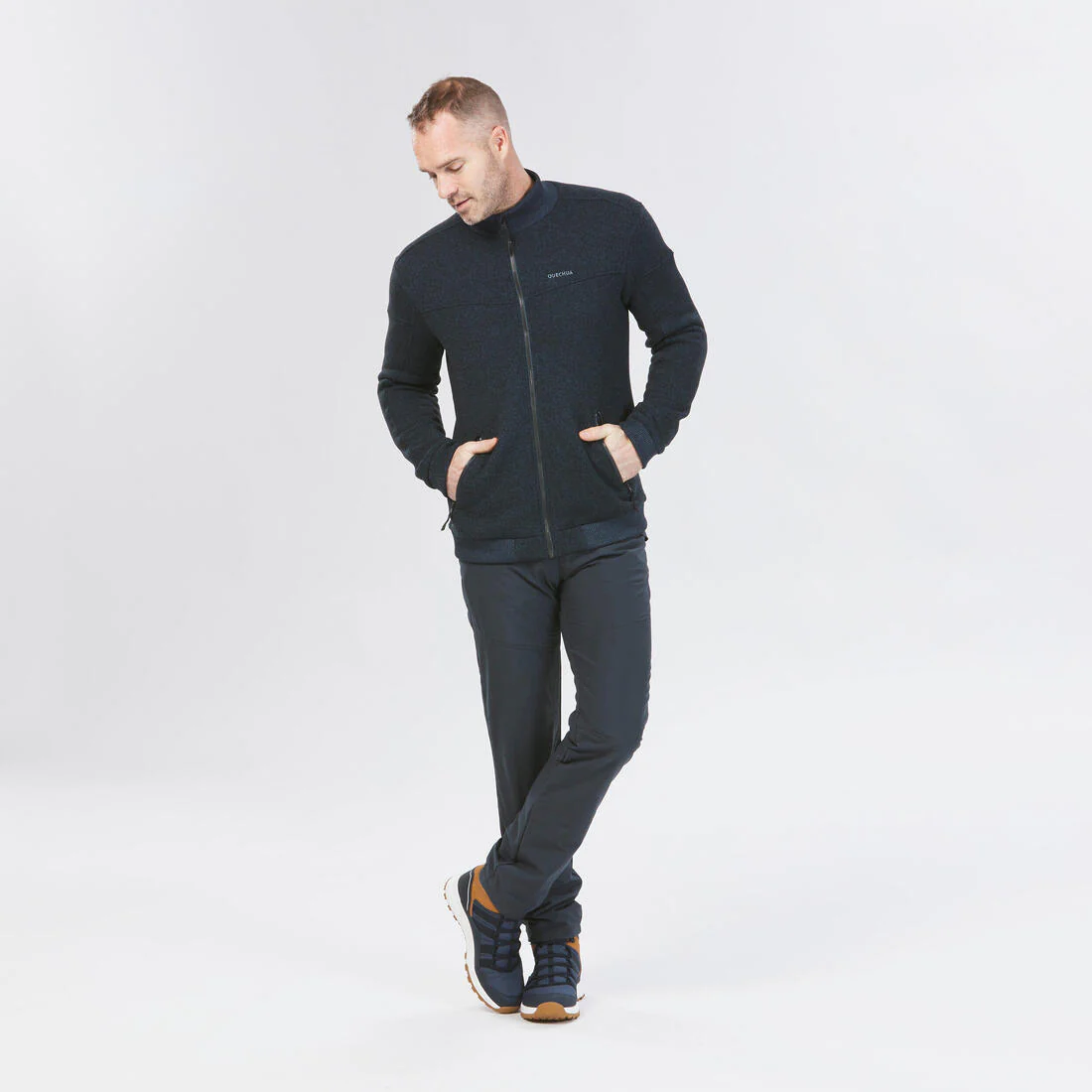 Chamarra de senderismo cálida de forro polar para hombre SH100 - Image 3
