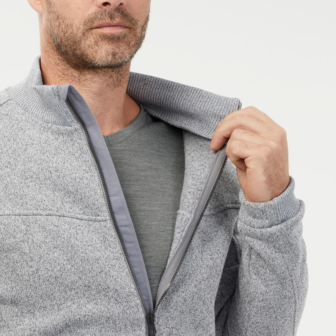 Chamarra de senderismo cálida de forro polar para hombre SH100 - Image 8
