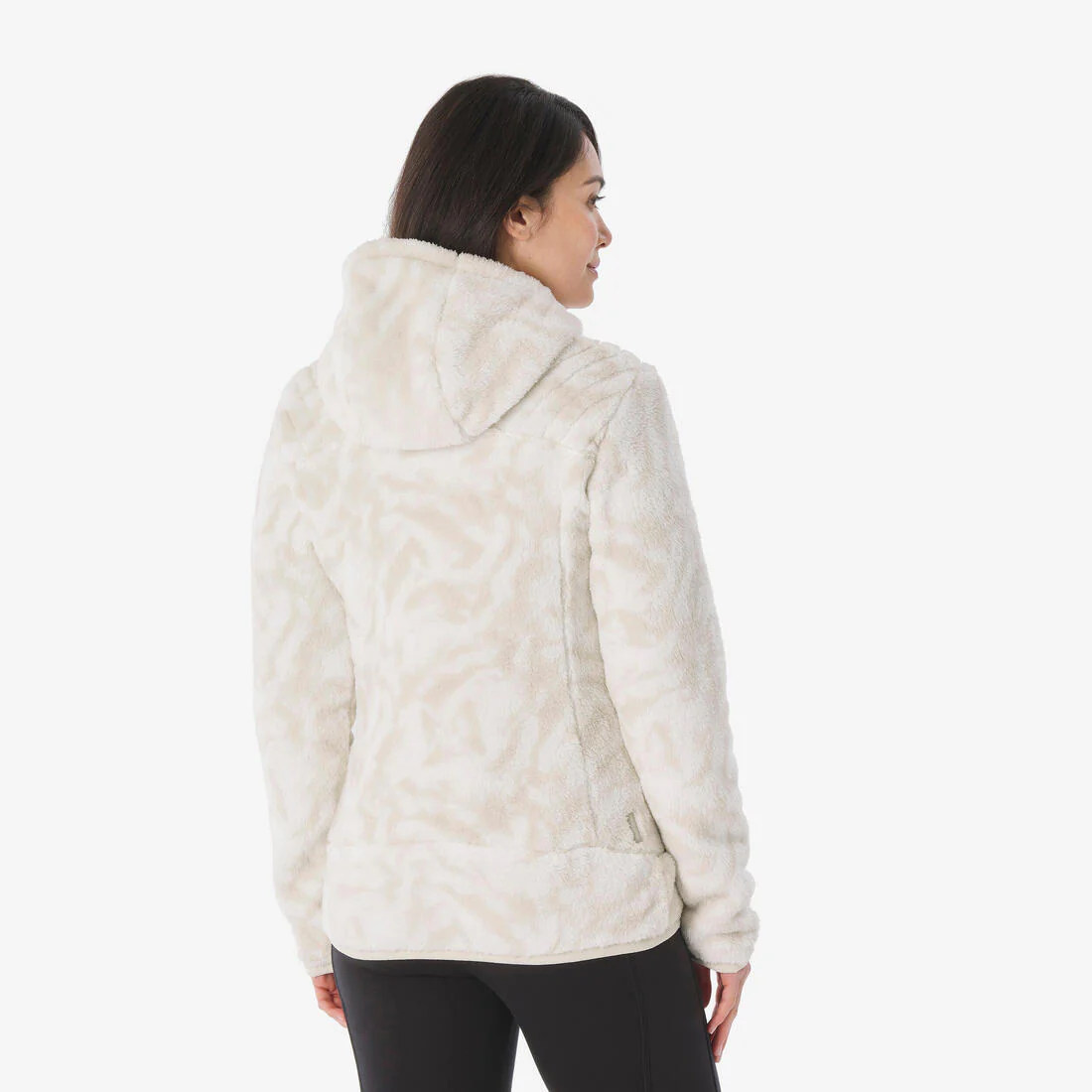 Chamarra de senderismo de forro polar cálida blanca para mujer NH500 - Image 7